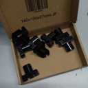 PATIKIL E12 Base LED Bulb Lamp Holder, 8 Pcs Heat Resistant Plastic Screw-in Light Socket for Garage, Outlet, Basement, Black