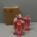 12 Pcs Valentine's Day Heart Shape Plastic Champagne Flute Glasses with Gold Rim Gift Set 5 oz Elegant Red Cocktail Toasting Glasses Wine Cup Bulk for Wedding Bridal Birthdays Party Supplies