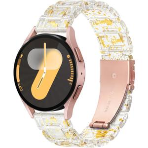YGTIECS Compatible with Samsung Galaxy Watch 7/6/5/4 40mm 44mm/ 5 Pro 45mm/ Watch 6/4 Classic 43mm 47mm 42mm 46mm/ Active 2 44mm 40mm, 20mm Soft Resin Replacement Samsung Watch Bands