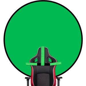 Portable Green Screen Chair with Stand 57 inch Double Sided Chroma Key Backdrop for Zoom/Streaming, Foldable Green Background for Photography, Video Chats, Gaming & Meetings