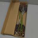 Ling's moment Anthurium Artificial Flowers, 8pcs Faux Anthurium Stems, PU Foam Greenery Plant for DIY Wedding Bouquets Centerpieces Arrangements Bridal Shower Party Home Decorations, Brown