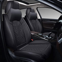 GXT Deluxe Faux Leather Full Coverage Car Seat Cover Anti-Slip Universal Fits for Sedans SUV Pick-up Truck with Headrests,Interior Accessories(Black)
