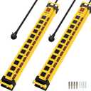 Plug'n 12 Outlet 3300J Surge Protector Power Strip,Individual Switches,9FT/14AWG/15AMP/1875W Power Cord,Heavy Duty Metal Power Strip with Cord Manager,for Workshop,Garage,Shop,2 Packs