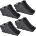 Wheel Chocks for Cars, RVs, Trucks, Trailers, and Vehicles G.V.W. up to 8T, 4 Pack - Anti Slip Bottom Tire Chock for All Weather Use - RV, Travel Trailer, Pop Up Camper Accessory