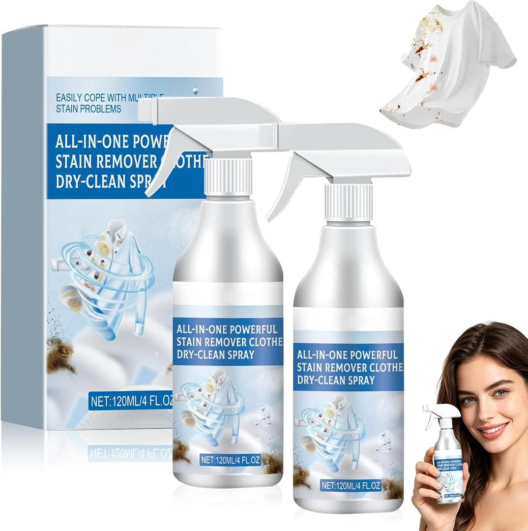 120Ml Non Ionic Laundry Spray, Non Ionic Clothing Emulsifier For Clothes Laundry, For Grease, Oil, Food On(2Pcs)