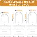 Arched LED Bathroom Mirror 24"x36", Black Bathroom Mirror with Lights-Anti-Fog, Dimmable-LED Mirror for Bathroom,3 Colors
