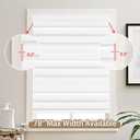 Color-Matched Custom Cordless Zebra Blinds, Light Control for Day and Night, Privacy Light Filtering Dual Layer Window Shade, Energy-Saving Cordless Zebra Blinds for Windows, Window Shade, 27"W x 48"H