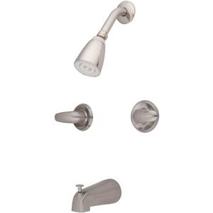 Kingston Brass KB248LL Legacy Tub and Shower Faucet, Brushed Nickel (5 inch Spout Reach)