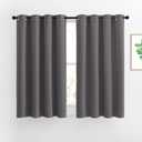 NICETOWN Bedroom Blackout Curtains Panels - Window Treatment Thermal Insulated Solid Grommet Blackout for Living Room (Set of 2 Panels, 52 by 54 Inch,Grey)