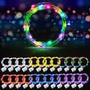 AIKEI 23 Pack LED Fairy Lights Battery Operated, String Lights Waterproof 7 Feet 20 Led Firefly Starry Lights for Wedding Party Bedroom Garden Christmas Decoration Mix Colored