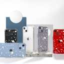 CCFUNCASE Compatible with iPhone 14 Plus Case Clear Cute for Women - Rugged Phone Cases Funda Protector Cover Skin (White Planets Galaxy Universe)