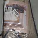 Neutral Pinch Pleated 96 Inch Curtains 2 Panels Set for Windows Flax Linen Textured Drapes Pinch Pleat Back Tab Privacy Light Filtering Greige Curtain Drape with Hooks Rings for Living Room Bedroom (Grey Beige)