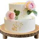 Rustic Wood Cake Stand - 11-13 Inch Wooden Slice with Legs for Elegant Wedding, Birthday, & Woodland-Themed Parties（1Pcs）