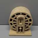 ZulBozz Silent Hamster Wheels Quiet Hamster Running Wheels 9 Bamboo Wood Hamster Exercise Wheels with Adjustable Height for Syrian Hamsters Campbell Dwarf Roborovski Gerbils and Mice