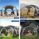 UNICAMPER Beach Tent 12 X 12ft Large UPF50+ Pop Up Canopy with 2-Pcs Side Wall