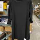 LUYAA Women Short Sleeve Bodycon Midi Dress Casual Crew Neck or Off The Shoulder Elegant Formal Dress Black M