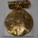 Table Runner & Placemats Set Gold Thanksgiving- Metallic Centerpieces & Party Decorations, Disposable Table Decor, Sequin Glitter Mesh, Dining, Wedding