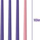 4 Pack Advent Taper Candles Premium Hand Dipped 10in Unscented Christmas Taper Candles - Ideal for Seasonal Celebrations, Holidays, Church, Celebration, Party