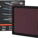 K&N High-Flow Original Lifetime Engine Air Filter: Increase Power: Premium, Washable: Compatible with 2022-2025 FORD: Bronco, Bronco Raptor, Ranger, Ranger Raptor, 33-5132