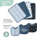 The Peanutshell Baby Layette Gift Set for Boys - 30 Piece Layette Set, Newborn to 9 Months Baby Boy Clothes - Elephant Blue (Blue)