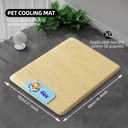 Dog Cooling Mat 36"x28", Waterproof Summer Dog Bed Mat for Big and Large Pets, Pet Cooling Mat for Crate Kennel, Natural Rattan Straw Pad, Anti-Slip Cool Mattress for Indoor and Outdoor Use (X-Large)
