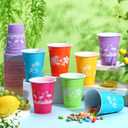 60 Pcs Tropical Luau Party Cups, 16 Oz Hawaiian Plastic Party Decoration Cups Bulk, Colorful Disposable Plastic Cups for Summer Beach Party Favors Birthday Party Decor Supplies