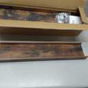 upsimples Floating Shelves for Wall, 23.6 Inch Shelves for Decor Storage Set of 6, Wall Mounted Wood Shelf for Bedroom, Living Room, Bathroom, Kitchen, Long Picture Ledge Shelves, Brown