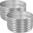 Land Guard 4×4×2ft Galvanized Raised Garden Bed Kit 2Pcs, Planter Raised Garden Beds Outdoor, Round Clearance Raised Garden Beds for Gardening Vegetables (Silver)