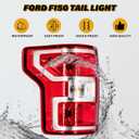 LIDNADY Tail Light Assembly Compatible with Ford F-150 2018 2019 2020 Halogen Type, F150 OE-Style Replacement for JL3Z-13405-H, w/Bulb and Harness, w/o LED, w/o Blind Spot, Left Driver Side