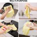 Kitinjoy Cotton 12 Pack Kitchen Towels and Dishcloths Sets, 16 x 25 Inch & 12 X 12 Inch Dish Towels Bulk, Super Soft and Absorbent Hand Towels for Kitchen Drying, Yellow