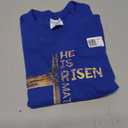 Easter Christian He is Risen Sun Resurrection Men Women Kids T-Shirt (Blue, XS)