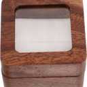 LIFKOME Solid Wood Ring Box Small Decorative Jewelry Holder for Wedding Ceremony Proposal Compact Lightweight Portable Design with Capacity for Rings Earrings