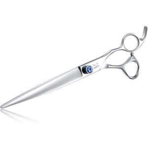 JASON 8" Straight Dog Grooming Scissors Long Pets Grooming Shears Premium Cats Trimming Kit with Offset Handle and a Jewelled Screw Sharp Comfortable