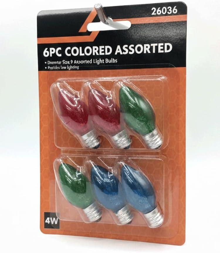 Green Blue Red Color Mini Night Lights Bulbs 6PC