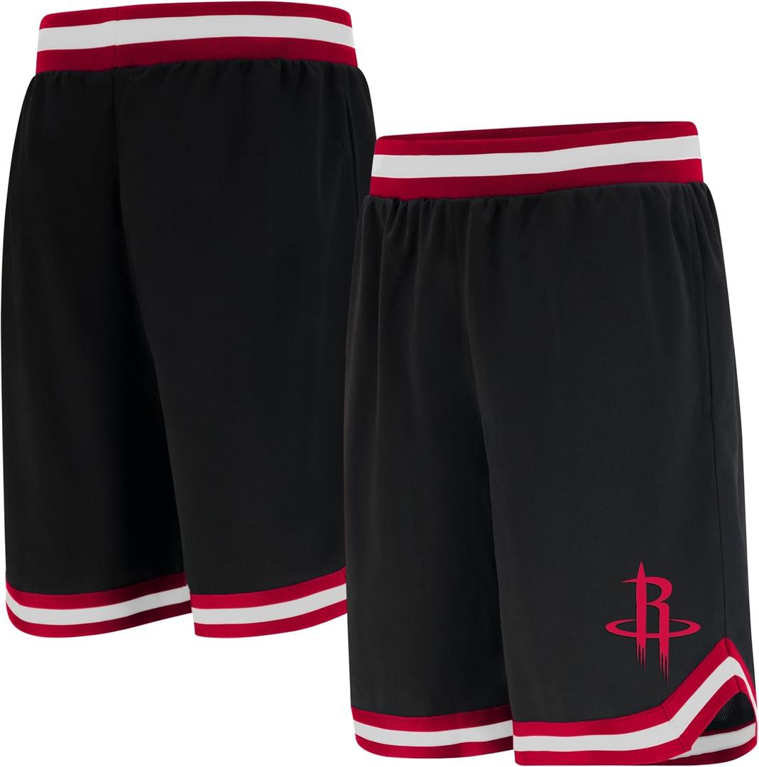 Ultra Game Men's NBA Official Soft Air Mesh Ultimate Basketball Shorts - OG Fit (Large, Black)
