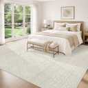 9x12 Area Rug For Living Room, Washable Gray Rugs Non Slip Low Pile