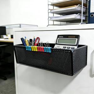 Magnetic Basket Organizer Holder for FridgeMagnetic Shelf for Washing Machine Magnetic Mesh Basket, Black Rectangular Steel Shelf Organizer, 10.43 x 4.92 x 3.15 Inches (Black , 1 pack)