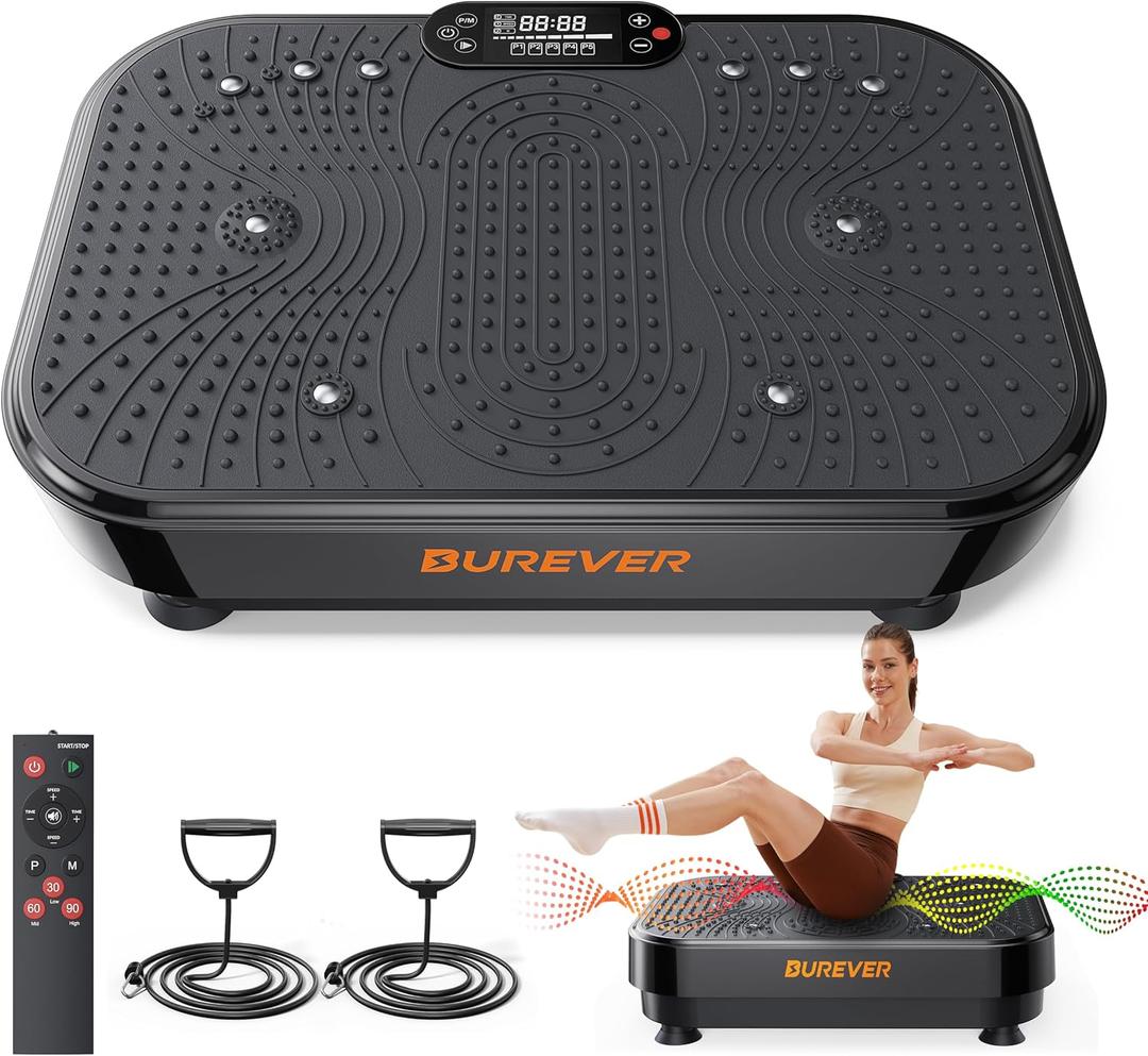 Vibration Plate Exercise Machine, Full Body Vibrating Plate for Lymphatic Drainage, 99 Adjustable Speeds, Power Vibration Fitness Platform for Weight Loss & Fitness, Women Men