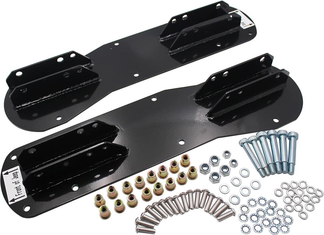 3rd Row Seat Bracket Kit Compatible with Jeep Wrangler JK Unlimited 4 Door 2007-2018.