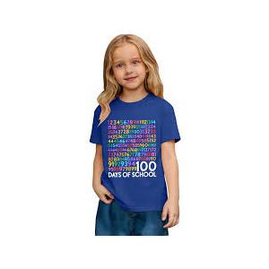 100 Days Of School Shirt Kids Toddler Boys Girls Happy 100Th Day Of School Printed Short Sleeve T-Shirt S
