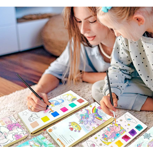 Paint with Water with paint brush & 6paint colors (4Pack)