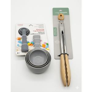 Wood Tongs And Measuring Cups&Spoon