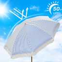 Aohanoi Outdoor Umbrella - Sun Protection, Rain Resistant, Windproof with Manual Open-Close Feature - Ideal for Beach, Camping, and Picnics