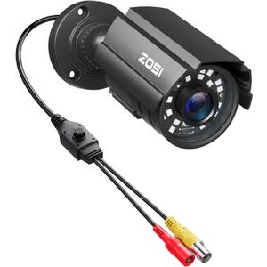 ZOSI 1080P CCTV Camera Outdoor Indoor Hybrid 4 in 1 HD TVI/CVI/AHD/CVBS Home Security Cameras System,Night Vision,Waterproof Metal Housing Bullet Cam For 960H,720P,1080P,5MP,4K analog Surveillance DVR