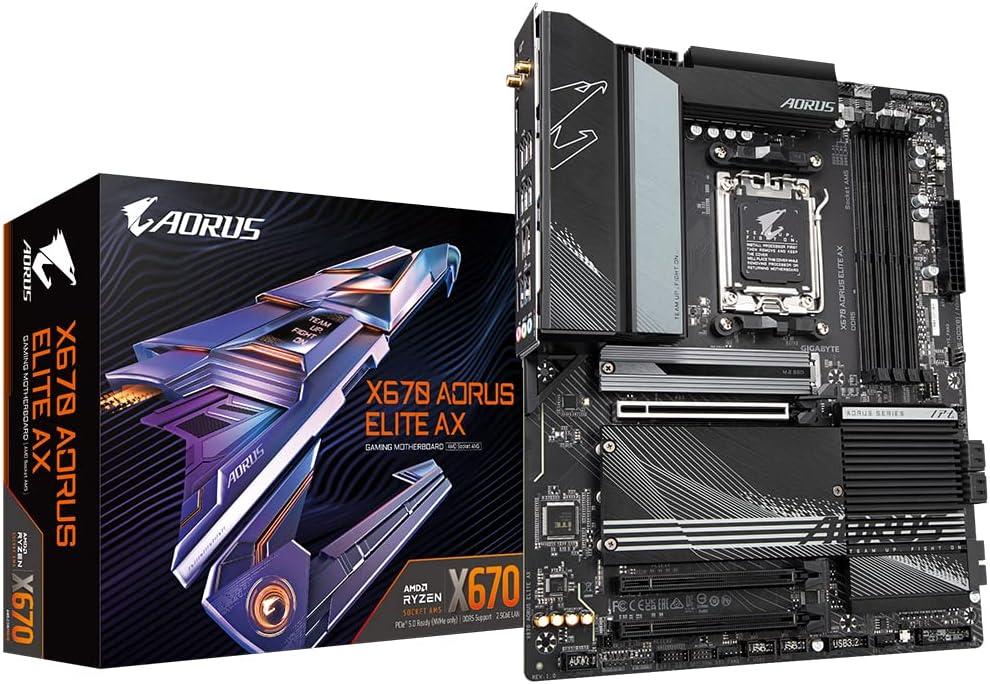 Gigabyte AORUS Elite AX AMD X670 Socket AM5 ATX DDR5 Motherboard