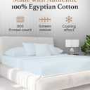 Good Sleep Bedding Twin XL Fitted Sheet Only - Single Fitted Sheet, 800 Thread Count, 100% Egyptian Cotton Extra Long Twin, 16" Deep Pocket, Soft & Breathable Dorm Sheets - Light Blue