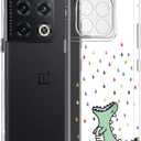 Unov Case Designed for OnePlus 10 Pro 5G, Crystal Clear Phone Case with [Anti-Slip Embossed Pattern], Shockproof Slim Protective [Anti-Yellowing TPU] Back Cover, Rainbow Dinosaur