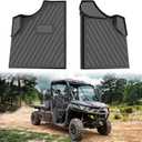 TPE Floor Mats for Defender, Front Row Floor Liners Compatible with Can Am Defender/Defender Max HD5/ HD8/ HD10 2016-2025 Accessories All Weather Protection Black Slush Liners