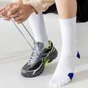 4Pairs Basketball Socks Cushion Athletic Crew Thick Performance Sport Soccer Towel Socks 7-12