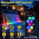 T-SUN Colored Pond Lights with APP and Remote Control – Bright LED Underwater Submersible Fountain Lights, IP68 Waterproof Landscape Spotlight for Garden Koi Pond Aquarium Fish Tank (Set of 6)